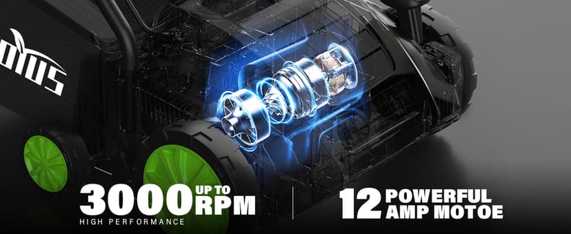 SOYUS Electric Dethatcher and Scarifier with 30L Collection Bag, 13-Inch 12 Amp 2-in-1 Corded Lawn Dethatcher with 4-Postion Depth Adjustment, Quick-Fold, Increases Lawn Health