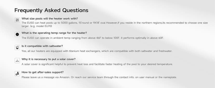 Pool Heater for Above Ground Pools, 14000BTU Electric Swimming Pool Heat Pumps for Inflatable Pools up tp 5000gallons,110V-120V/60Hz Portable Pool Warmers