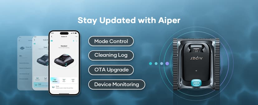(2025 Upgrade) Aiper Scuba S1 Robotic Pool Cleaner,Wall & Waterline Cleaning,180-Min Battery Life, Ultra-fine Filtation, Smart Navigation, App Support