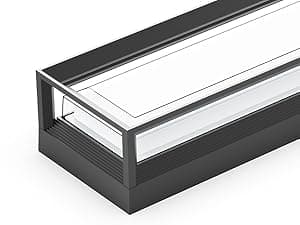 Outdoor Wall Sconce Lights,2Packs 10%-100% Dimmable LED Modern Porch & Patio Wall Light Fixture, 23.6in Black Exterior Sconce Wall Mounted Lights Suitable for Garage Courtyard House(6000K)