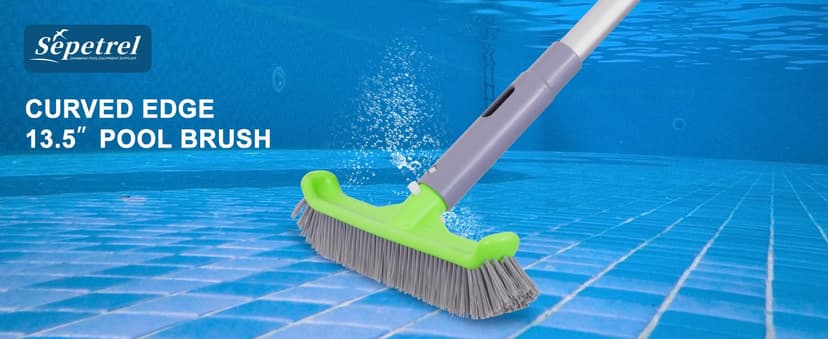 Sepetrel Deluxe Swimming Pool Cleaning Kit with Spa Jet Vacuum Cleaner,Brush, Semi-deep Skimmer Net & Adjustable 57.5-inch Pole,Ideal for Cleaning Above Ground,Inflatable Pools
