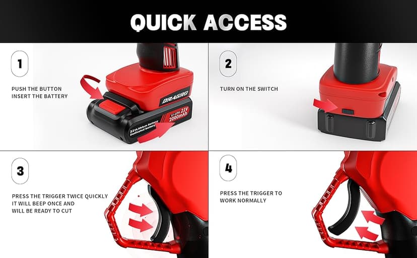 Electric Pruning Shears Professional Cordless Electric Pruning Battery Powered, Tree Branch Pruner with 2 PCS Rechargeable 2 Ah Lithium Battery - 30mm (1.2inch) Cutting Diameter