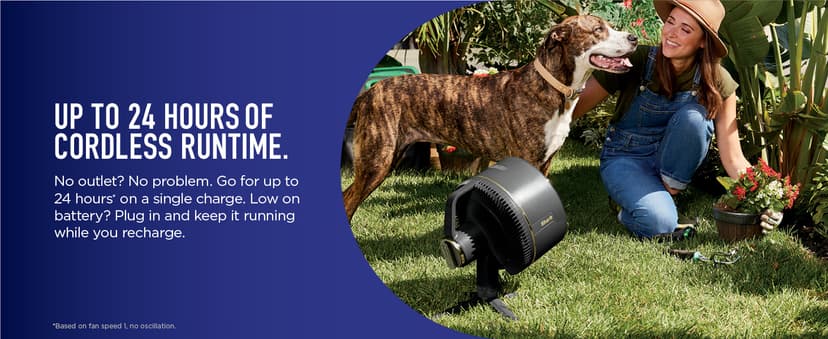 Shark FlexBreeze Fan - Indoor & outdoor oscillating fan, pedestal & tabletop, corded & cordless portable fan with outdoor InstaCool misting attachment - FA222