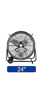BILT HARD 5200 CFM 20" High-Velocity Industrial Pedestal Fan, 3-Speed Oscillating Stand Fan, Heavy Duty Metal Fan for Commercial, Warehouse, Garage Use