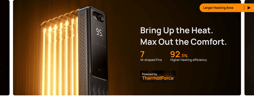 Dreo Oil Filled Radiator, Electric Radiant Heaters for indoor use Large Room with Remote Control, Child Lock, 4 Modes, Overheat & Tip-Over Protection, 24h Timer, Digital Thermostat, Quiet, 1500W