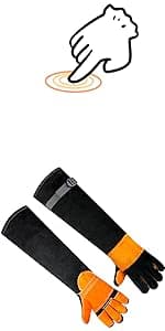 Long Gardening-Gloves Women/Men-Thorn proof Rose Pruning Heavy Duty Gauntlet-L