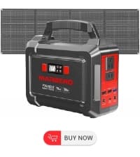 MARBERO 200W Solar Generator 222Wh Portable Power Station with Solar Panel 40W Included 60000mAh Power Supply with AC Outlet 100V 300W Max for Camping Emergency Home Backup