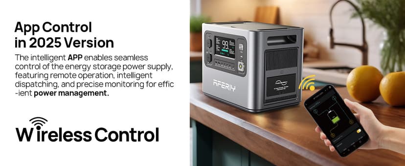 AFERIY P210 Portable Power Station 2400W (4800W Peak),2048Wh LiFePO4 Battery Generator with 1100W AC Charging & 500W Solar Charging,for Home Backup,Power Outages, Camping (Solar Panel Optional)