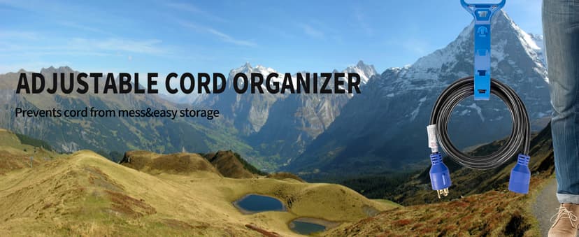 4 Prong 30 Amp 10 Foot Generator Extension Cord, NEMA L14-30P/L14-30R, 125/250V Up to 7500W 10 Gauge SJTW Generator Cord, ETL Listed