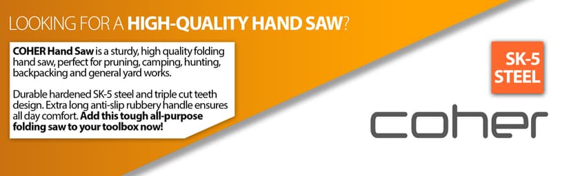 Folding Saw, 8 Inch Rugged Blade Hand Saw, Best for Camping, Gardening, Hunting | Cutting Wood, PVC, Bone, Pruning Saw with Ergonomic Non-Slip Handle Design
