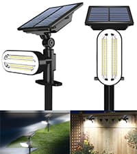 Solar Spotlights Outdoor Waterproof Solar Landscape Lights, Color Changing Solar Powered Garden Lights, Auto On/Off Solar Spot Lights for Outside, Multicolor, 4 Pack, JY2226