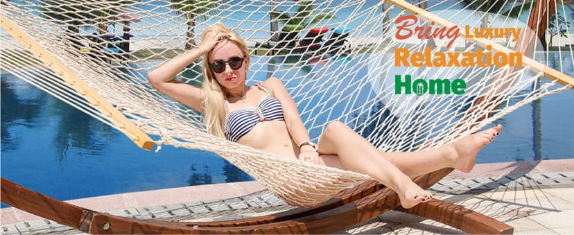 Lazy Daze Hammocks 12FT Double Rope Hammocks, 2 Person Hand Woven Cotton Hammock with Spreader Bar for Outdoor, Indoor, Patio, Poolside, FIT 13-15 Foot Stand, Max 450 Lbs, Natural, 141 x 57 inches