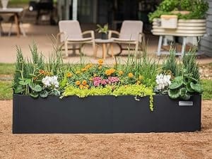 Vego garden Raised Garden Bed Kits, 17" Tall 9 in 1 8ft X 2ft Metal Raised Planter Bed for Vegetables Flowers Ground Planter Box-British Green