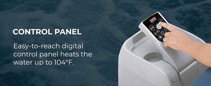 Coleman Miami AirJet Large Round 2 to 4 Person Inflatable Hot Tub Portable Outdoor Spa with 120 AirJets and EnergySense Cover, Black