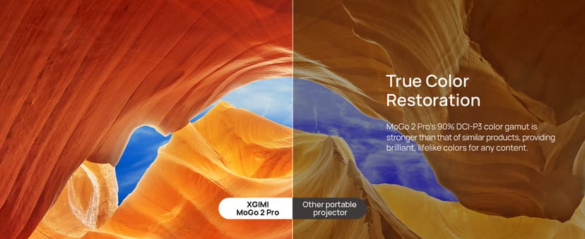 XGIMI MoGo 2 Pro 1080P Portable Projector, Mini Projector with WiFi and Bluetooth, Android TV 11.0, 400 ISO Lumens, 2X8W Speakers, Supports 4K, Auto Focus, Object Avoidance, and Screen Adaption