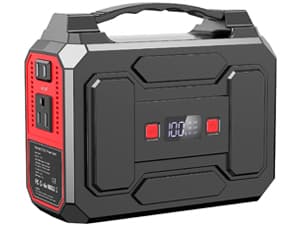 Solar Powered Generator 200W Peak/100W Rated, Portable Solar Generator Power Station with Solar Panels 40W Included, 146Wh Solar Power Bank with AC Outlet 110V for Home Use Camping Outdoor Adventure