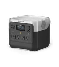 EF ECOFLOW Portable Power Station RIVER 2, 256Wh LiFePO4 Battery/ 1 Hour Fast Charging, 2 Up to 600W AC Outlets, Solar Generator (Solar Panel Optional) for Outdoor Camping/RVs/Home Use