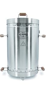 Grill & Smoker Barrel (MEDIUM)| 100% Stainless Steel Barrel | You can Grill, Smoke, Roast & Bake| Smokeless, Even Heat Distribution & Perfect Preservation for Your Meats, Charcoal