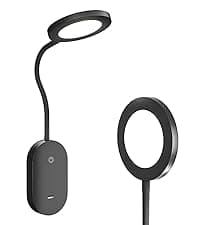 deeloop LED Wall Mounted Reading Light for Bed, Book Light for Wall Bedside Lamp with USB Output, 4 Hour Auto-Off Timer Lights,Eye-Caring Reading Lamp with 5 Dimmable 360° Gooseneck Headboard Light