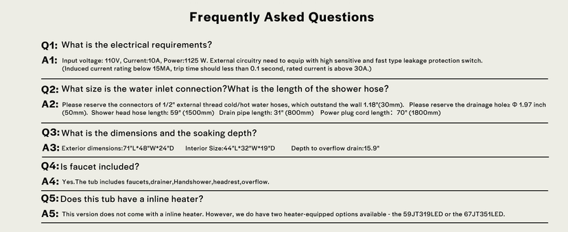72-Inch Whirlpool Jetted Tub,Acrylic Hydro Massage Bathtub with 10 Jets, Color-Changing LED Lights,2-Person Jetted Bath Tub for Couples