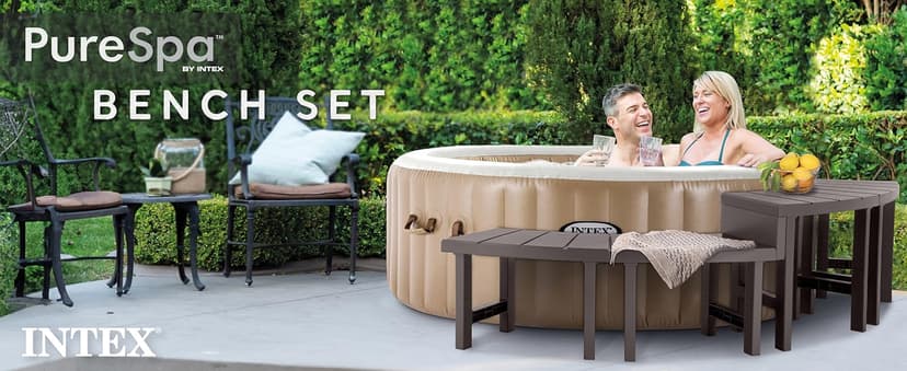 Intex 2 Medium PureSpa Benches, Compatible with Above Ground 4 Person Spas (Accessory Only)