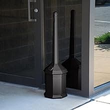 Commercial Zone 710302 Smoker’s Outpost Site Saver Hexagon Shape Cigarette Collector Receptacle Container, Beige