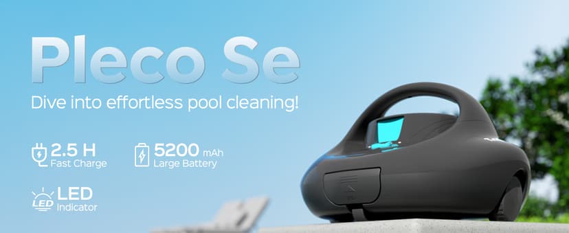 (2025 Upgraded) TALOSBO Pleco Se Cordless Pool Vacuum Cleaner Up to 130 Mins Runtime, Robotic Pool Cleaner with 2.5H Fast Charge, Ideal for Flat Above Ground and Inground Pools up to 861 Sq. Ft.