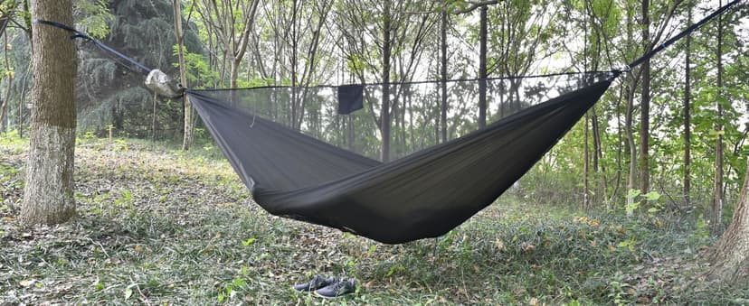 onewind 12×10 ft Hammock Tarp, Ultralight Tarp Silnylon Hammock Rain Fly Lightweight Waterproof Camping Tent Tarp with Doors, Easy to Setup with Stuff Sack, Tent Stakes, OD Green