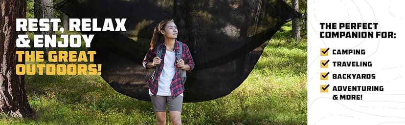 Wise Owl Outfitters Hammock Bug Net - The SnugNet Mosquito Net for Hammocks - Premium Quality, Waterproof, Mesh Hammock Netting w/Double-Sided Zipper - Essential Camping Gear