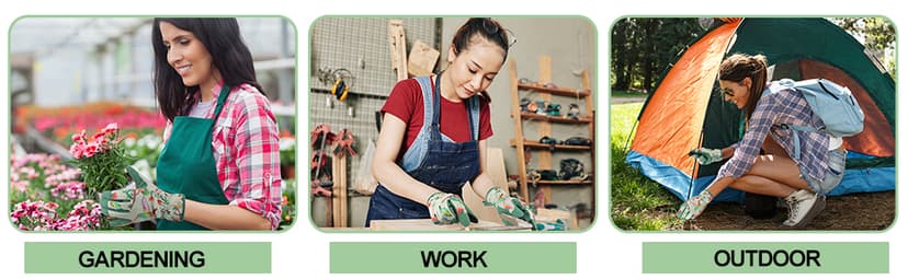 Leather-Gardening-Gloves for Women -Thorn-Proof Work-Gloves for Weeding, Digging, Planting,Pruning Yard garden Gloves