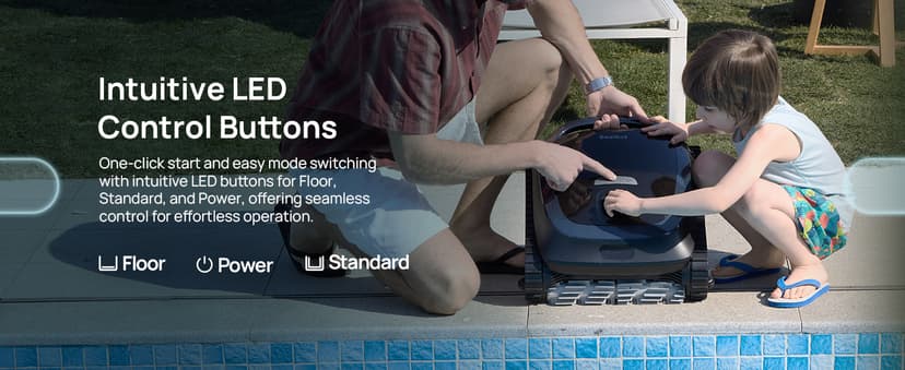 Beatbot AquaSense 2 Cordless Robotic Pool Vacuum Cleaner, Smart Surface Parking, Double-Pass Waterline Scrubbing, Cleans Floor, Walls, and Waterline, Above & In-Ground Pools up to 3,230 sq.ft - Blue