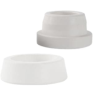 TonGass Outside Pool Ladder Bumpers for Inground Pools - 2-Pack White Rubber End Caps Fit 1.9" Standard Swimming Tubing - Bumper Caps for Step Ends