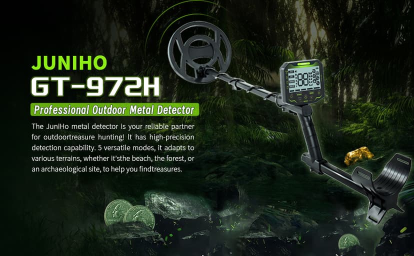 Professional Metal Detector for Adults - 5 Modes, Waterproof, Lightweight for Beach, Forest & Archaeology Exploration