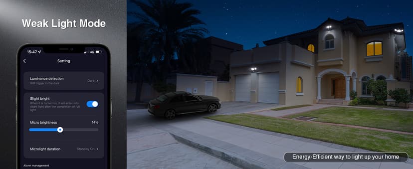 Onforu 100W Smart LED Security Lights Motion Sensor Outdoor 9000LM, 2500K-6500K, WiFi Alexa Flood Light APP Control, Motion Detector with Adjustable 3 Head, IP65 Wall Light for Yard (Black)