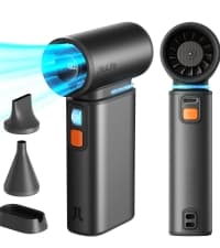 JISULIFE Portable Neck Fan, Hands Free Bladeless Fan, 5 Speeds, 4000 mAh Battery Operated Wearable Personal Fan, Twistable, Rechargeable, Gift for Women Men-Dark Green