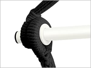 Outerman Hammock Chair, Hanging Chair with 3 Cushions and Foot Rest Support, Sturdy Metal Spreader Bar Max 500Lbs, Swing Chair for Bedroom, Indoor & Outdoor, Patio, Porch or Tree(Black)…