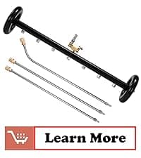 Tool Daily Dual-Function Undercarriage Cleaner, 24 Inch, Water Broom for Pressure Washer with 7 Nozzles, Under Car washer Attachment, 3 Pcs Extension Wand, 4000 PSI