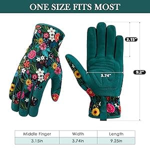 Gardening Gloves for Women, Breathable leather Garden Gloves with Grip, Thorn-Proof Puncture-Resistant Work Gloves