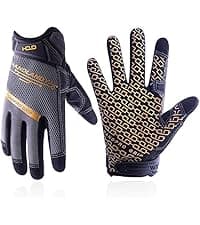 HANDLANDY Work Gloves for Men & Women, Utility Mechanic Working Gloves Touch Screen, Flexible Yard Work Gloves