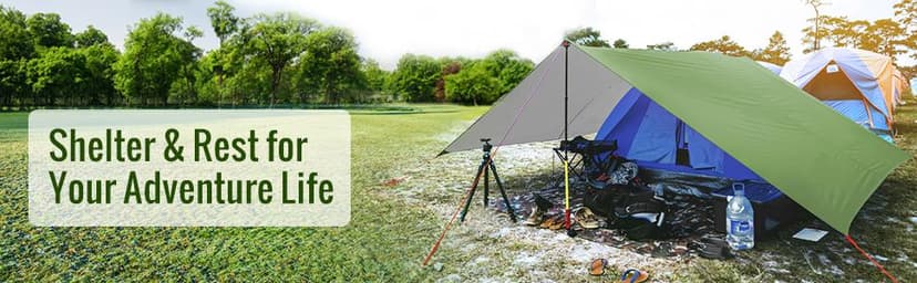 Unigear Hammock Rain Fly Waterproof Tent Tarp, UV Protection and PU 3000mm Waterproof, Lightweight for Camping, Backpacking and Outdoor Adventure