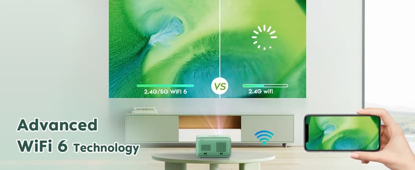 【Electric Focus】4K Projector with WiFi and Bluetooth, TMY Portable Projector with Zoom Function, Movie Projector for Phone/TV Stick/HDMI/USB/Laptop/DVD/PS5, Mini Projector for Bedroom or Outdoor