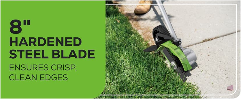 Greenworks 80V 8" Brushless Cordless Edger, Battery and Charger Not Included