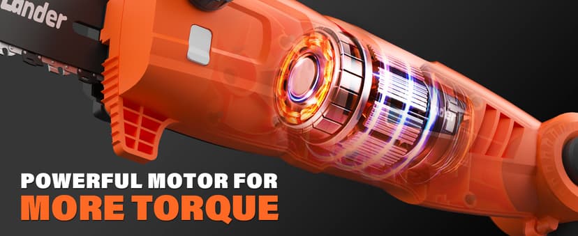 MAXLANDER 8-Inch Electric Pole Saw Corded - 6 Amp Pole Saws for Tree Trimming, Lightweight & Efficient Pole Saw - Easy Tree Trimming & Tool-Free Setup