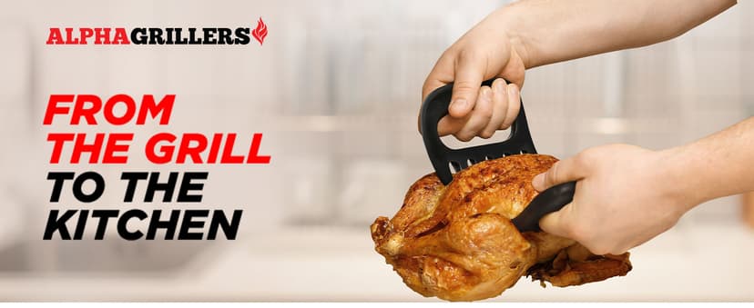 Alpha Grillers Meat Shredder Claws - BBQ Smoker Accessories Pulled Pork Tool - Barbecue Grilling Gifts for Men Him