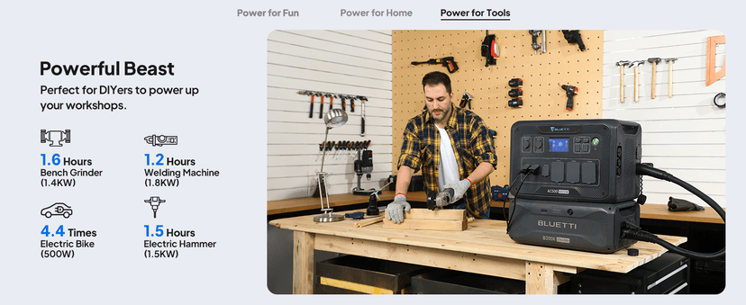 BLUETTI Solar Generator AC500 & B300K Expansion Battery with 2 200W Solar Panels Included (Ships Separately), 2,764.8Wh Portable Power Station w/ 6 5,000W AC Outlets, LFP Power for Home Use