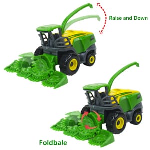 5 Pack Farm Tractor Toys, Die Cast Alloy Farm Trucks Tractor Toys for Kids 3-5 6 7 8 9 Farm Equipment Toys for 3 Years Old and Up Boys Toddlers Gifts - Includes Tractors, Combine Harvester