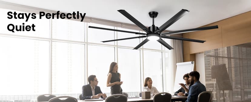 72 Inch Large Industrial Ceiling Fan with Light and Remote-8 Aluminium Blades Ceiling Fan with Energy Efficient DC Motor,Reversible Airflow-Ideal for Living Room,Patio,Garage,and Commercial Spaces