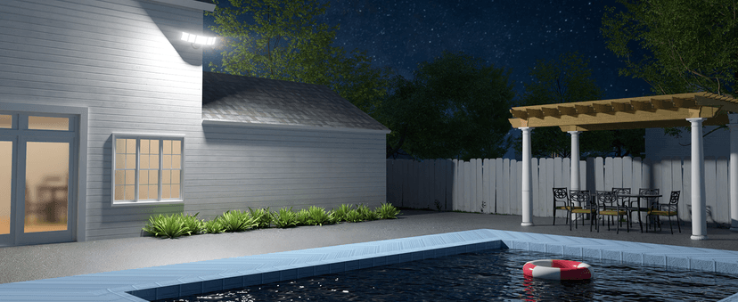 Olafus 100W Flood Light Outdoor, Switch Controlled 10000LM LED Security Light, IP65 Waterproof Outside Floodlight with 5 Adjustable Heads, 6500K Exterior Flood Light Fixture Wired for House Yard Black