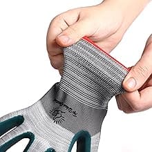 DOFOWORK Gardening Gloves - 6 Pair Gardening Gloves for Women/Men, Breathable Natural Latex Garden Gloves with Grip