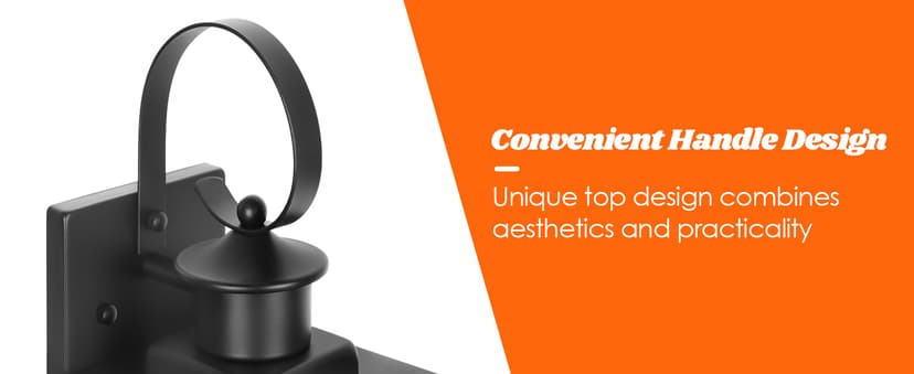 Outdoor Wall Light Fixture, 3-Light 19” Large Waterproof Outside Wall Mounted Sconce Light Fixture with Clear Glass Shade, Black Anti-Rust Exterior Wall Lantern for House, Front Porch, Garage